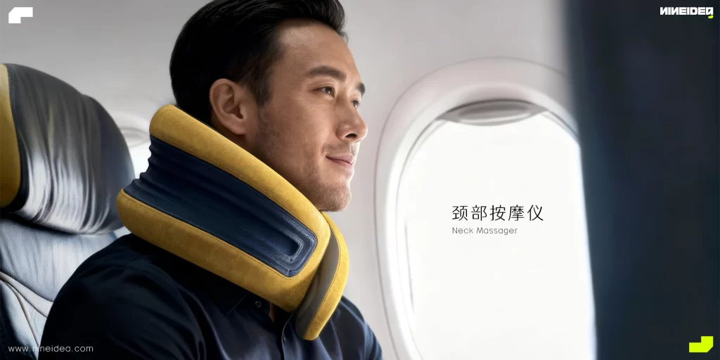 作品颈部按摩仪 一款颈部按摩仪,炫酷时尚的外观,精致的工业设计