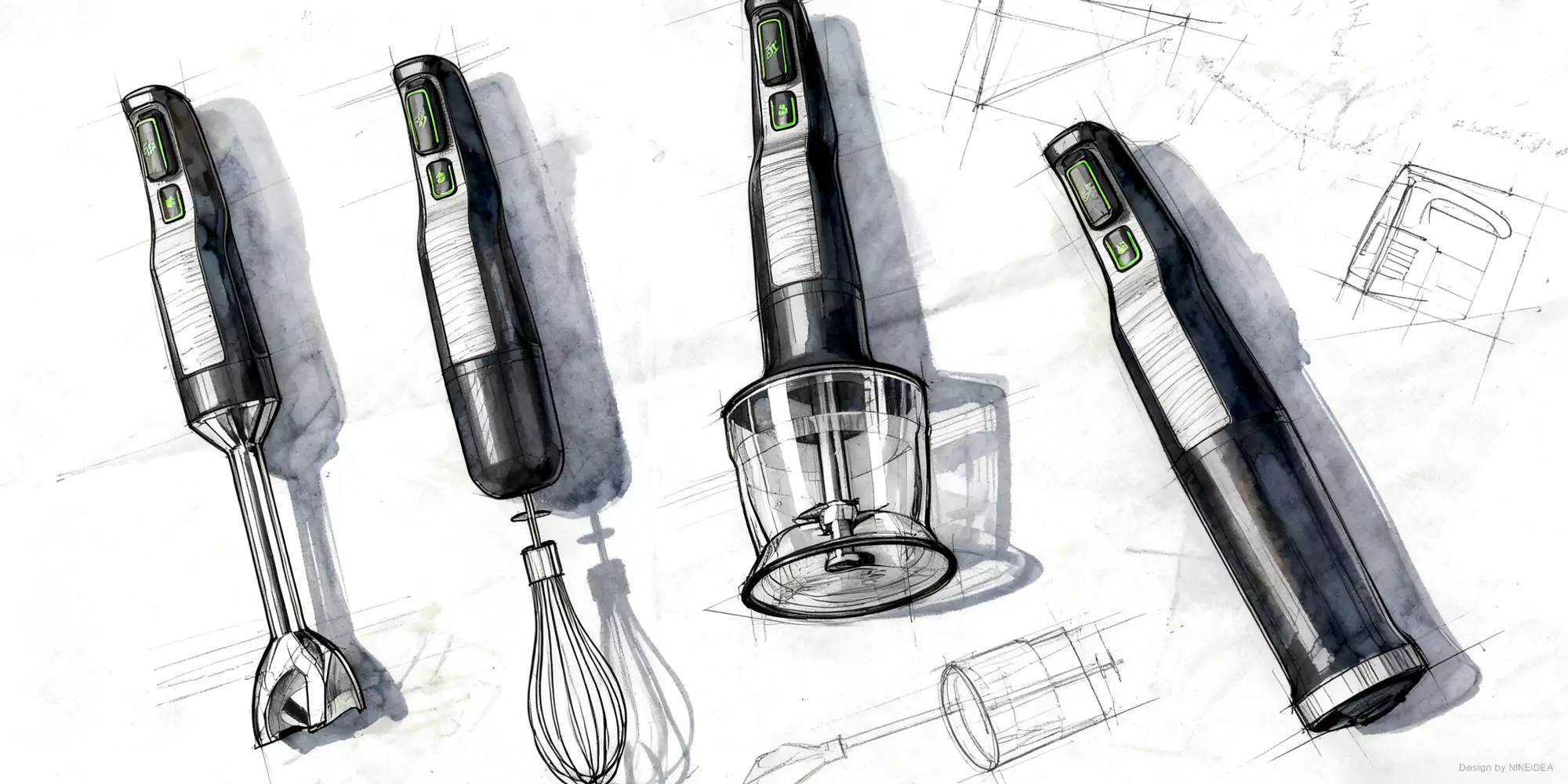 厨房小家电-料理棒系列化工业设计案例