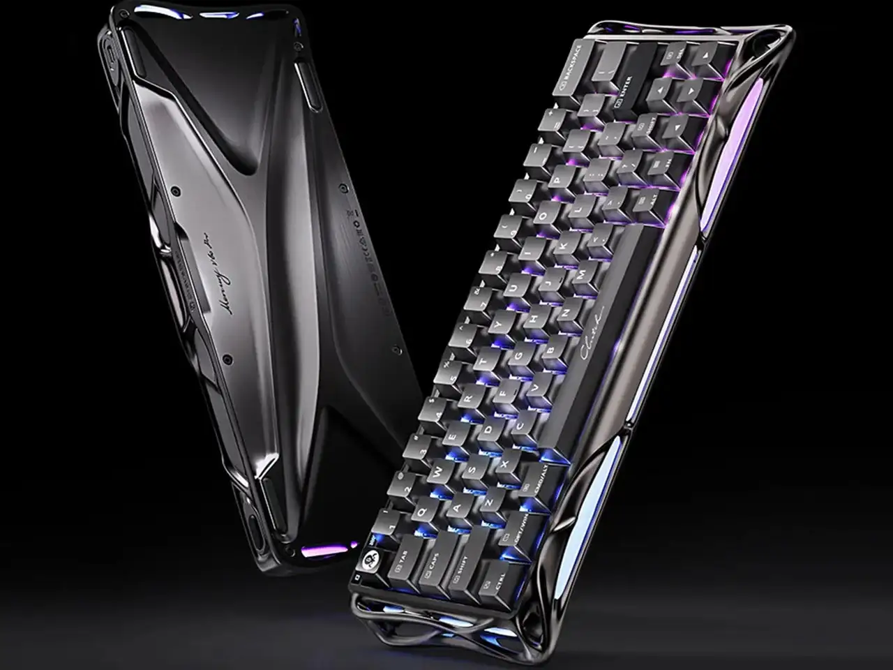 Cyberpunk Mech Style Keyboard 1 未来主义机械产品设计:GravaStar的设计理念