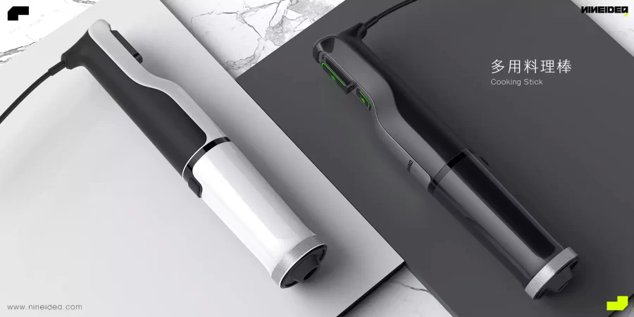 多用料理棒:本品以“厨房中的轻松掌控”为核心设计理念。采用紧凑一体化机身与低重心结构,搭配防滑软胶握柄,确保搅拌时稳固省力。强劲电机与钝刀设计,在实现快速搅打的同时易于清洗。简洁界面与直观按键让操作一目了然,旨在将烹饪准备转化为简单而愉悦的日常时刻。 深圳工业设计九号创新工作室案例-多用料理机产品设计