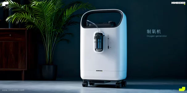 制氧机:一个精心设计的产品可以提升用户的使用体验。制氧机通常用于医疗、家庭等场合,用户在使用时不仅需要它具备高效、安全的功能,还希望它能够融入自己的生活环境,不显得突兀。一个美观、时尚的产品设计能够提升用户的满意度,解决用户的诸多相关问题,并增强使用的愉悦感。 家用制氧机工业设计案例,深圳工业设计创新工作室案例作品展示
